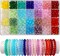 700 Pcs 8mm Glass Beads for Jewelry Making,28 Colors Crystal Beads Bracelet Making Kit for Bracelet Jewelry Making and DIY Crafts